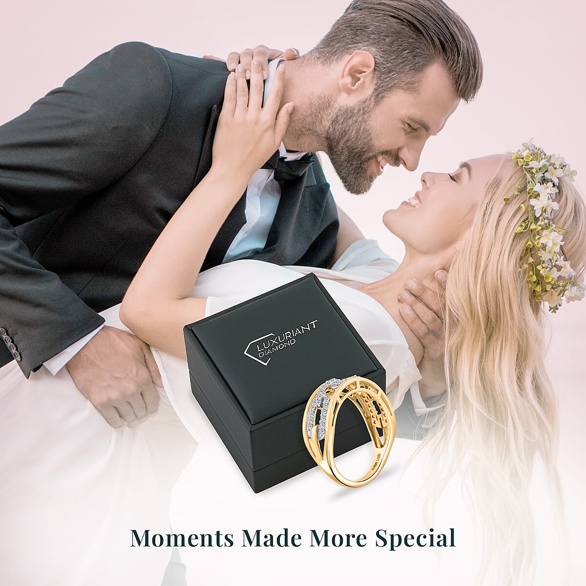 10K Yellow Gold Luxuriant Lab Grown Diamond Ring (Size 7.5) 0.35 ctw image number 6