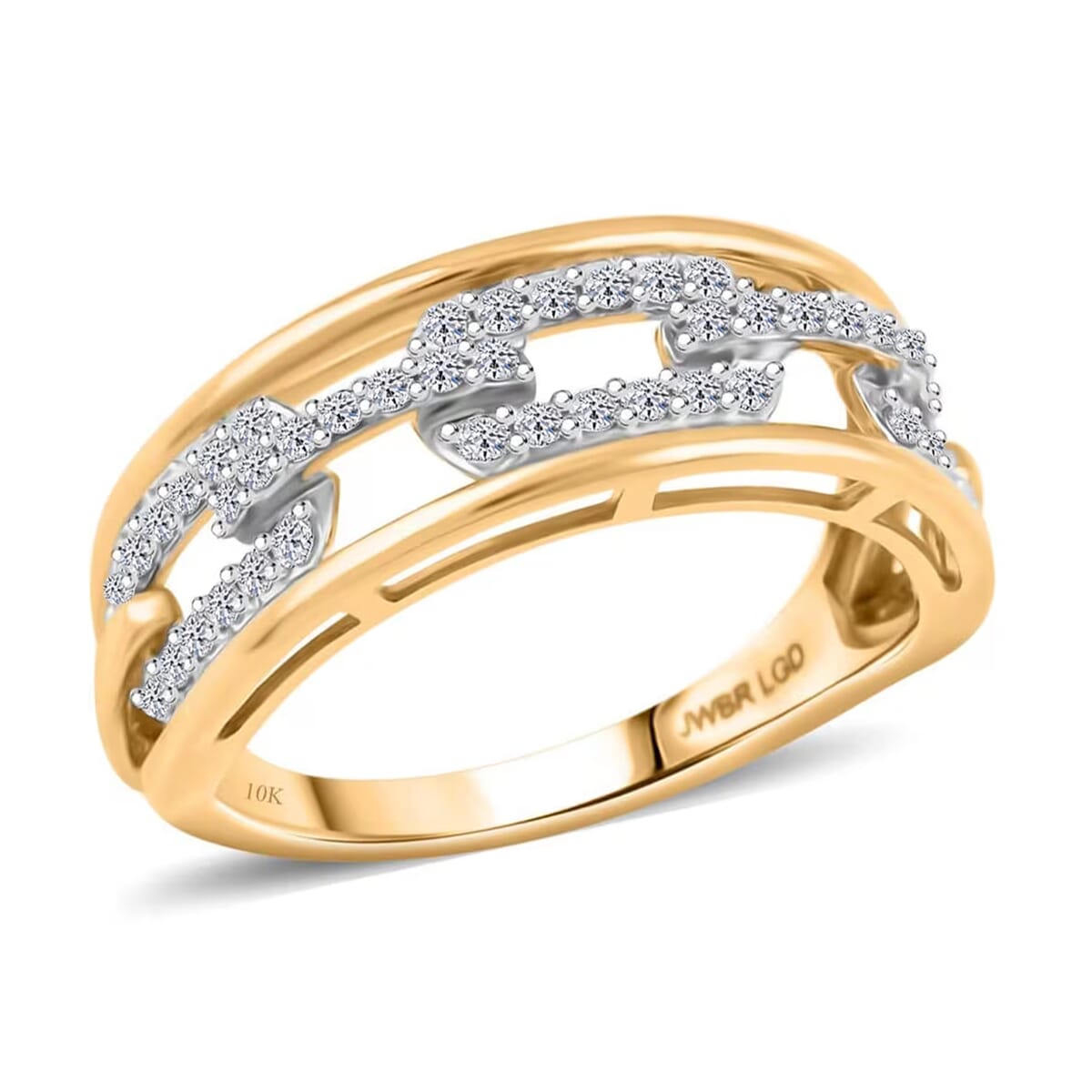 Luxuriant Lab Grown Diamond 0.35 ctw Ring in 10K Yellow Gold (Size 9.0) image number 0