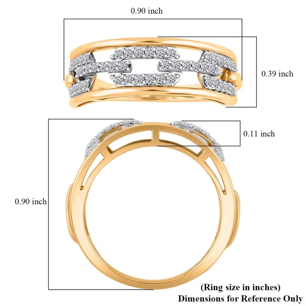 Luxuriant Lab Grown Diamond 0.35 ctw Ring in 10K Yellow Gold (Size 9.0) image number 7