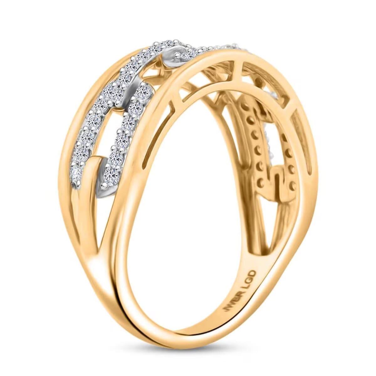 Luxuriant Lab Grown Diamond 0.35 ctw Ring in 10K Yellow Gold (Size 9.0) image number 8