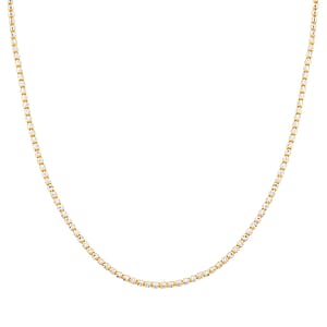 2.75mm Diamond Cut Ice Chain Necklace in 14K White and Yellow Gold 11.11 Grams 22 Inches