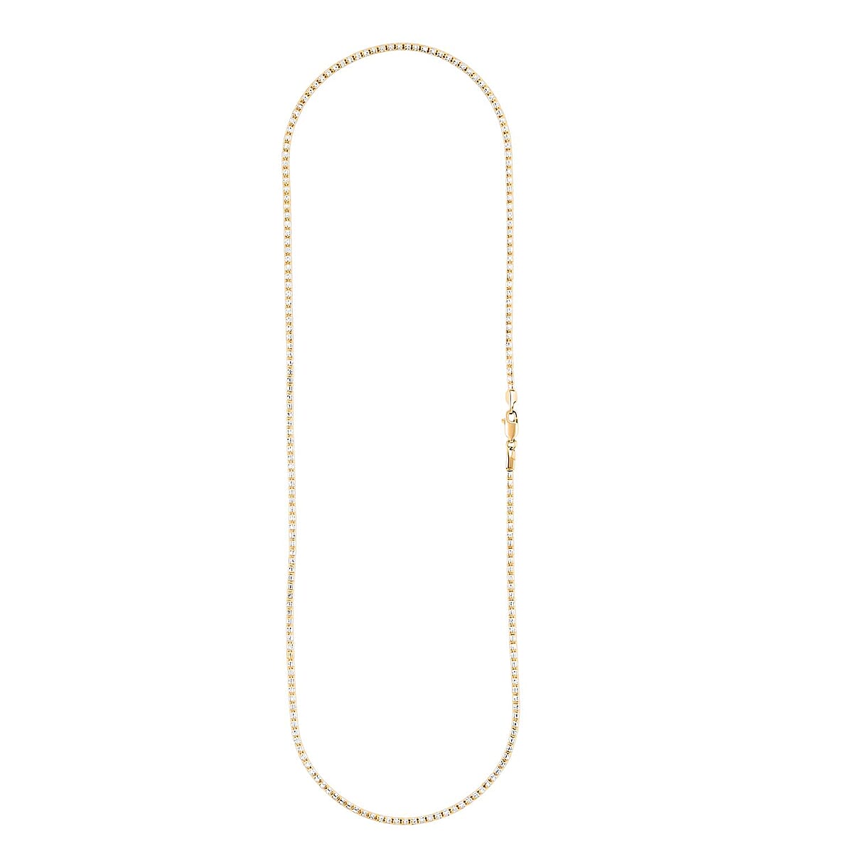 2.75mm Diamond Cut Ice Chain Necklace in 14K White and Yellow Gold 9.25 Grams 22 Inches image number 5
