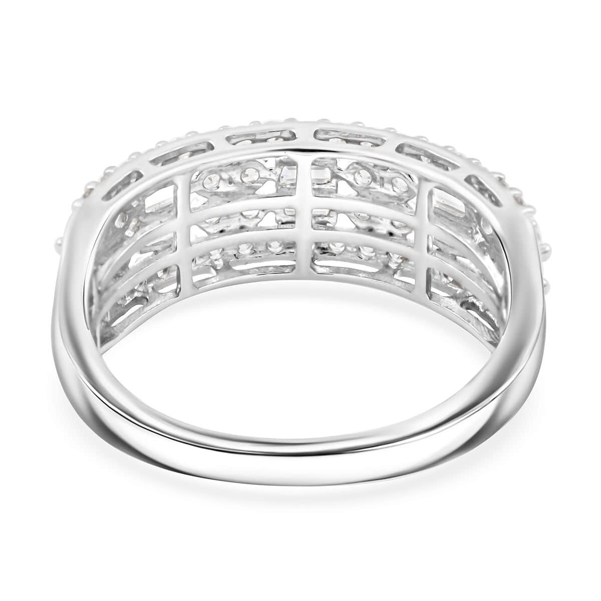 Luxuriant Lab Grown Diamond G SI 1.00 ctw Ring in Sterling Silver (Size 10.0) image number 4