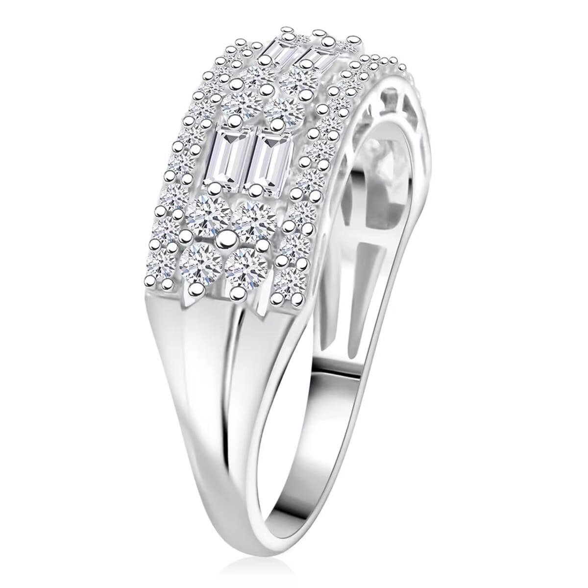 Luxuriant Lab Grown Diamond G SI 1.00 ctw Ring in Sterling Silver (Size 10.0) image number 8