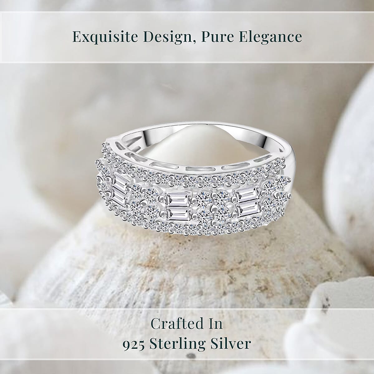 Luxuriant Lab Grown Diamond G SI 1.00 ctw Ring in Sterling Silver (Size 5.0) image number 2