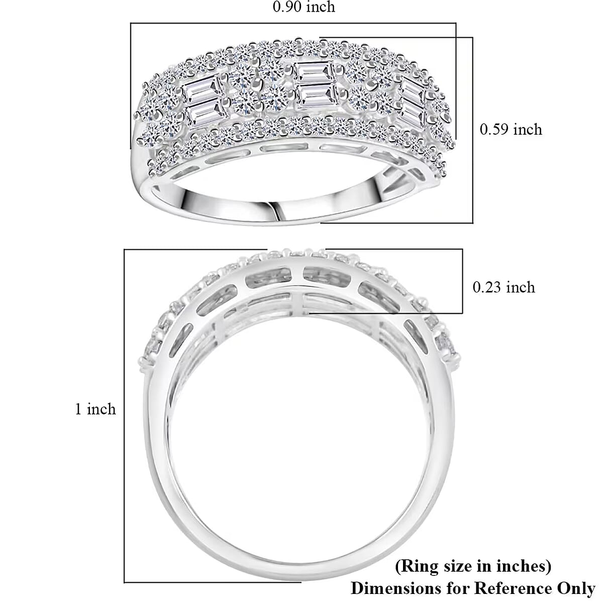 Luxuriant Lab Grown Diamond G SI 1.00 ctw Ring in Sterling Silver (Size 6.0) image number 7