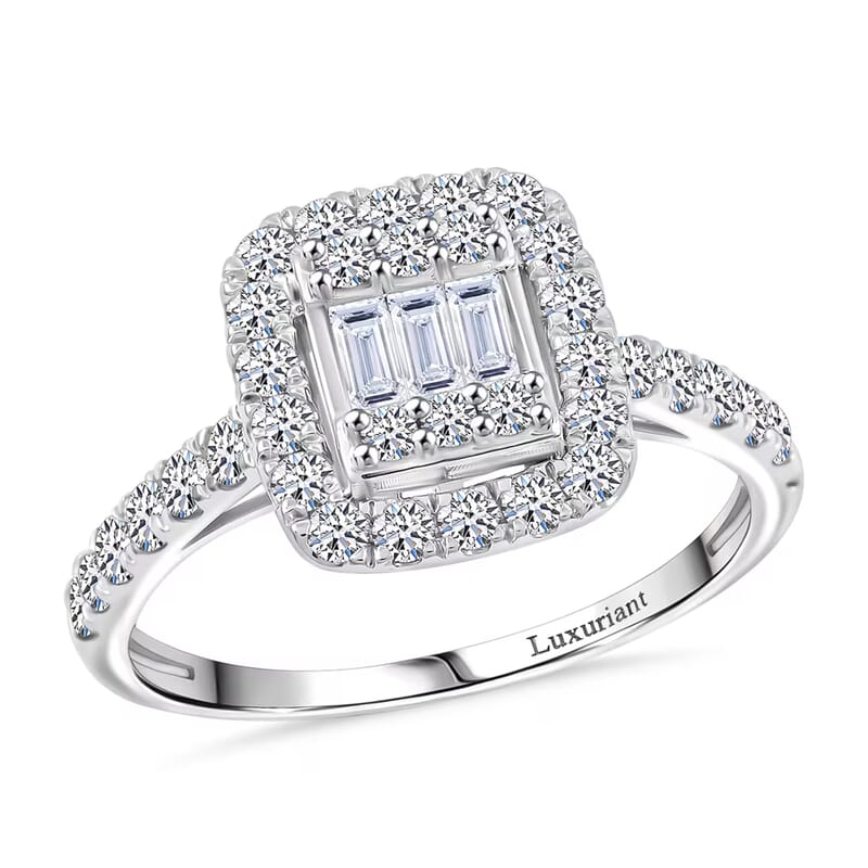 Luxuriant Lab Grown Diamond G SI 1.05 ctw Ring in Sterling Silver (Size 10.0) (Del. In 10-12 Days)