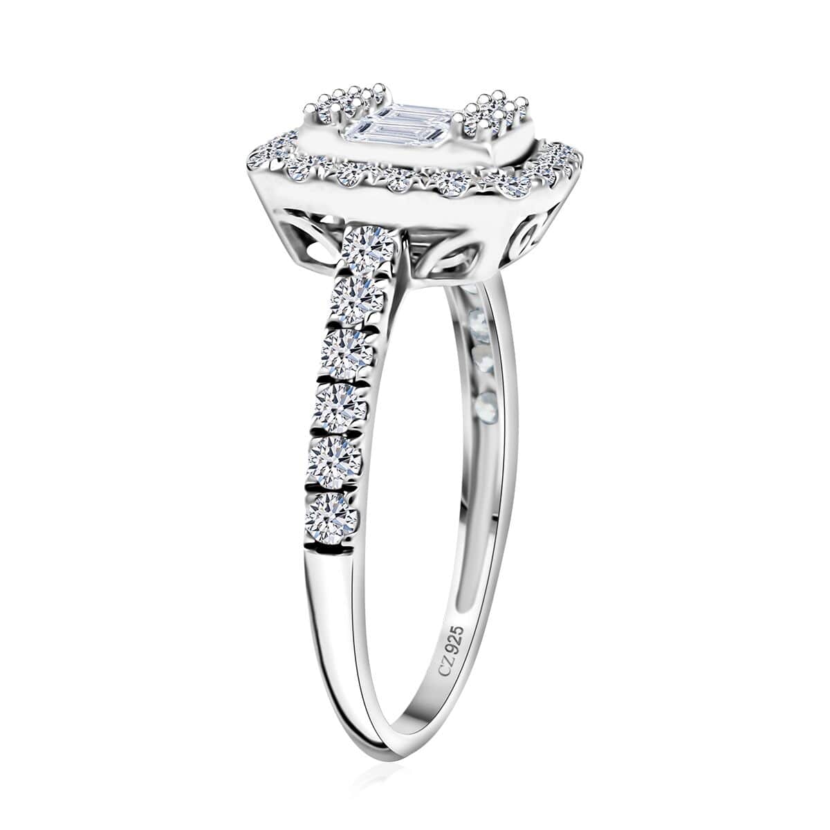 Luxuriant Lab Grown Diamond G SI 1.05 ctw Ring in Sterling Silver (Size 10.0) image number 3