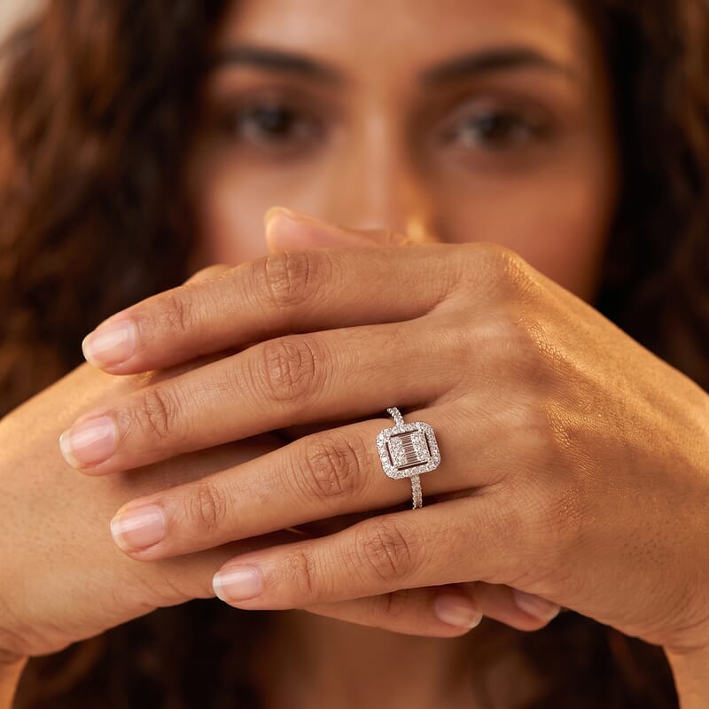 Luxuriant Lab Grown Diamond G SI 1.05 ctw Ring in Sterling Silver (Size 10.0) (Del. In 10-12 Days)