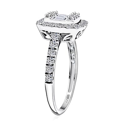 Luxuriant Lab Grown Diamond G SI 1.05 ctw Ring in Sterling Silver (Size 10.0) (Del. In 10-12 Days)