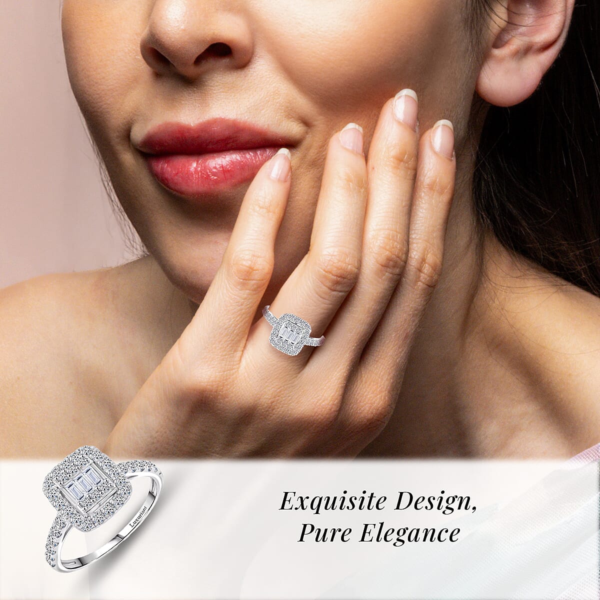 Luxuriant Lab Grown Diamond G SI 1.05 ctw Ring in Sterling Silver (Size 11.0) image number 1