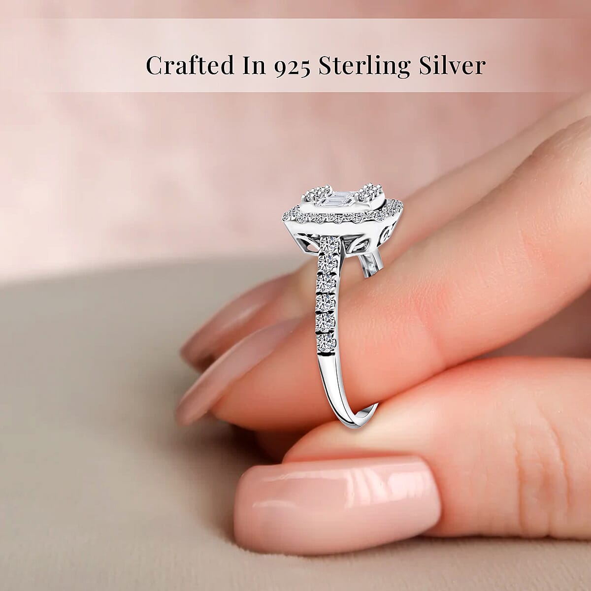 Luxuriant Lab Grown Diamond G SI 1.05 ctw Ring in Sterling Silver (Size 11.0) image number 2