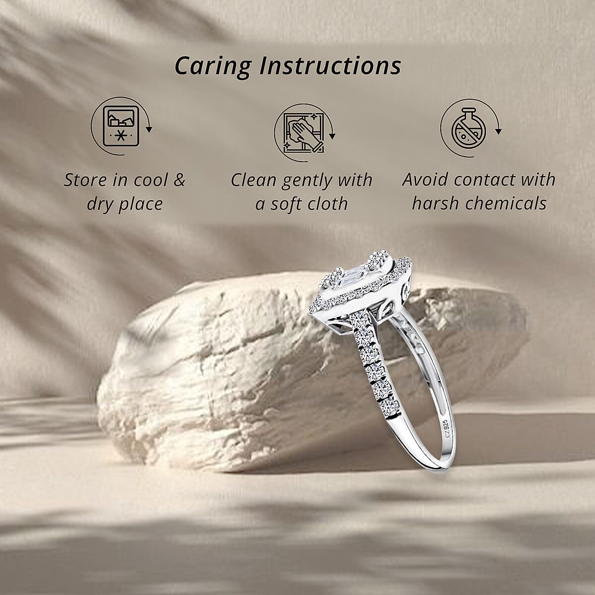 Luxuriant Lab Grown Diamond G SI 1.05 ctw Ring in Sterling Silver (Size 9.0) image number 6