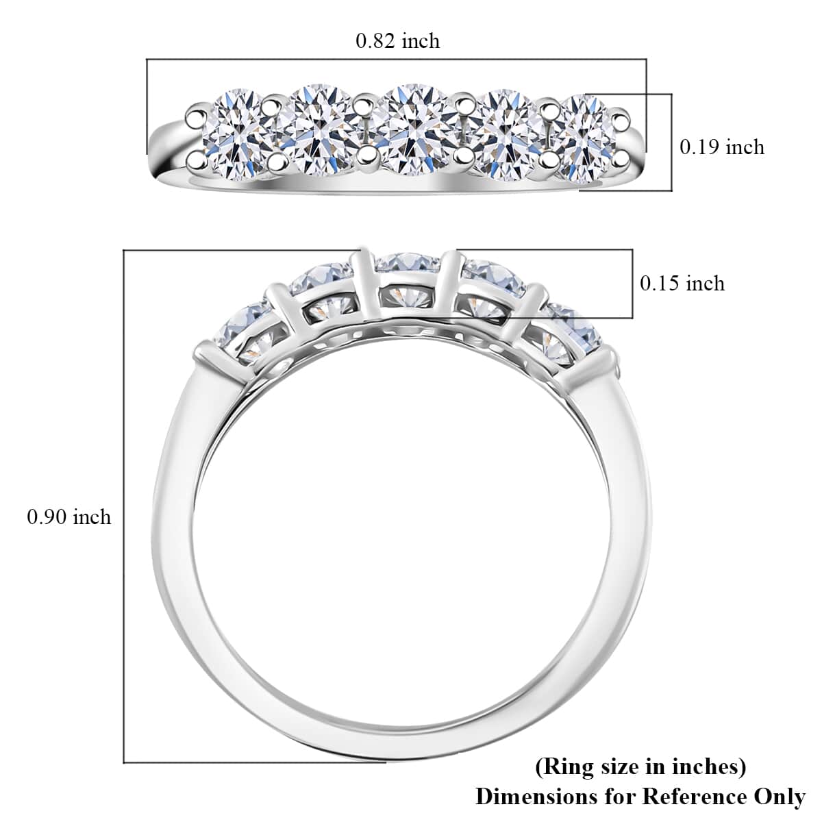 Luxuriant Lab Grown Diamond G VS 1.00 ctw Ring in 14K White Gold (Size 10.0) image number 4