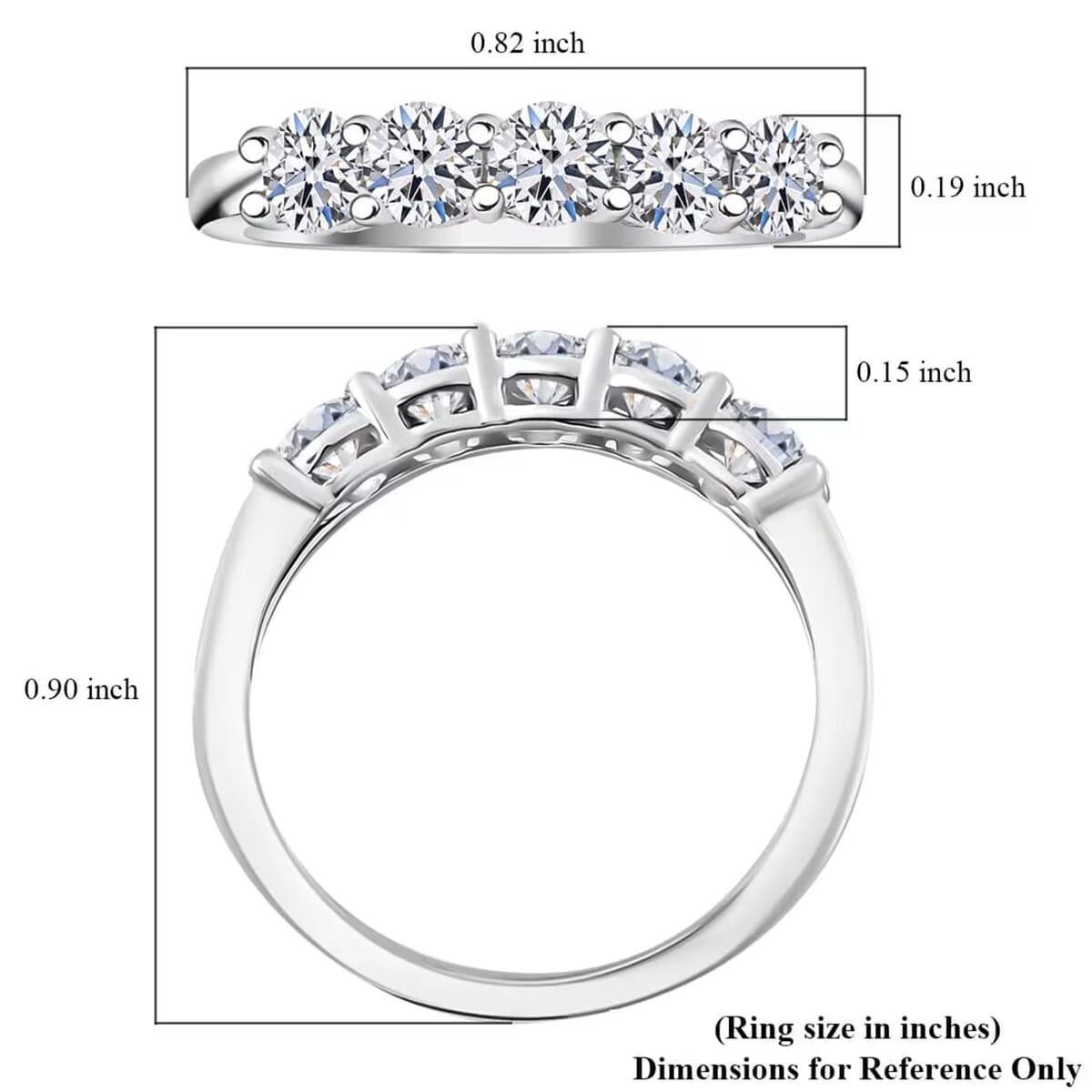 Luxuriant Lab Grown Diamond G VS 1.00 ctw Ring in 14K White Gold (Size 9.0) image number 7