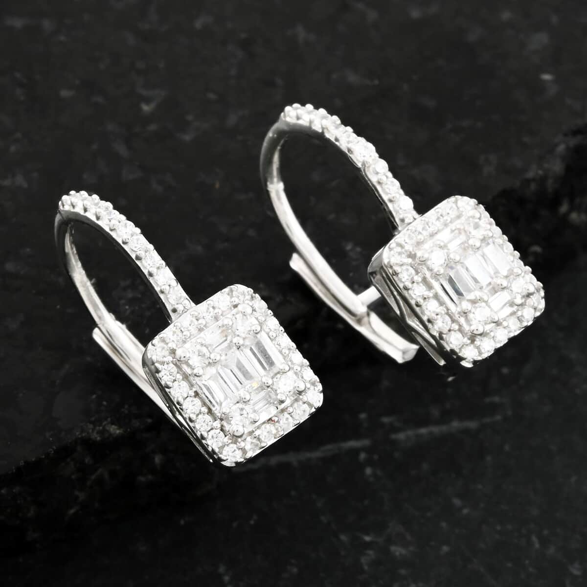 Luxuriant Lab Grown Diamond G SI 1.85 ctw Earrings in Sterling Silver image number 1