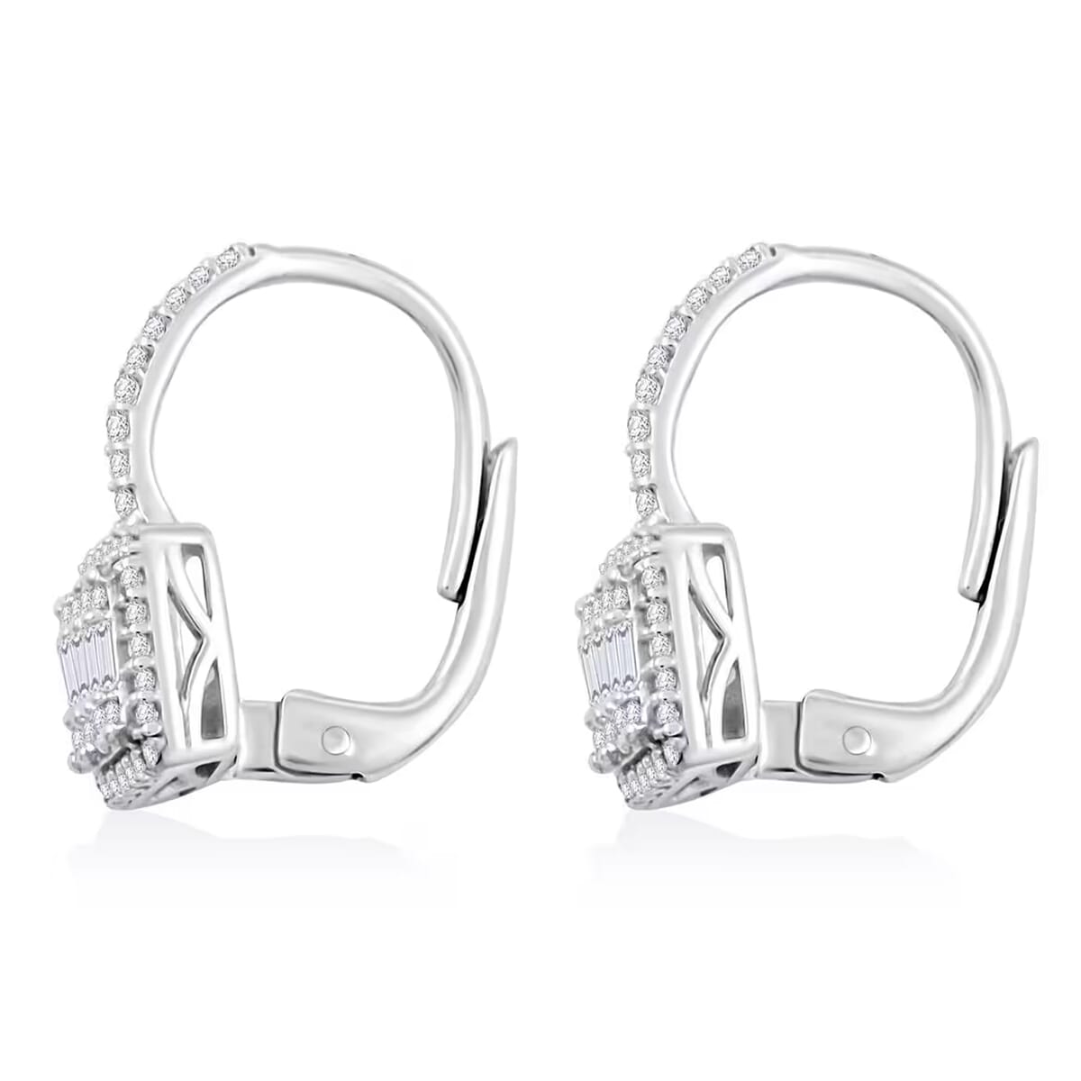 Luxuriant Lab Grown Diamond G SI 1.85 ctw Earrings in Sterling Silver image number 9