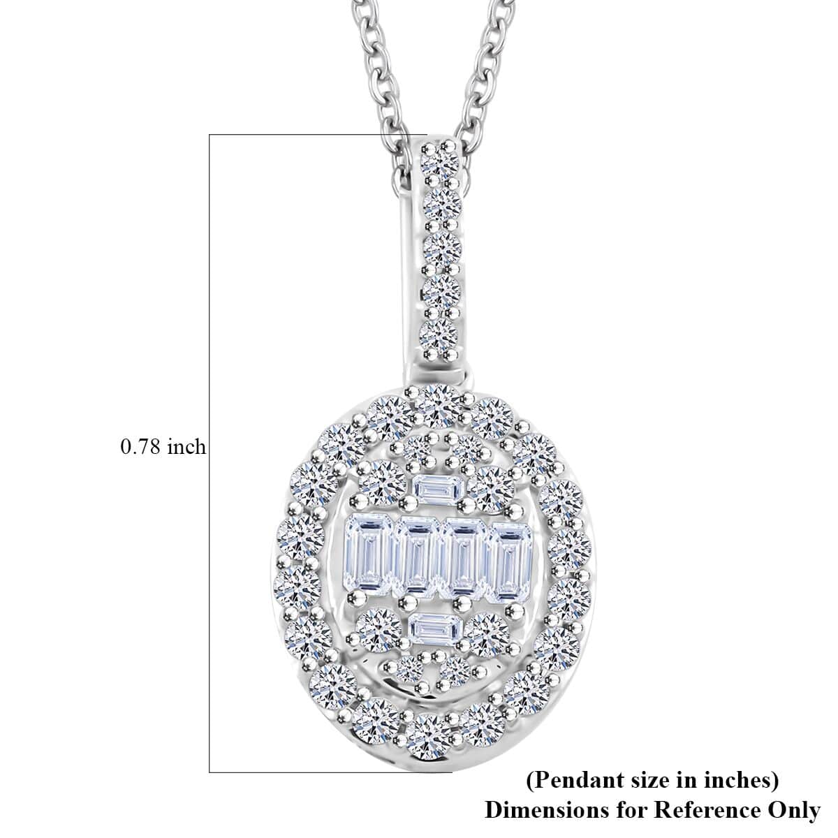 Luxuriant Lab Grown Diamond G SI 0.50 ctw Pendant in Sterling Silver image number 5