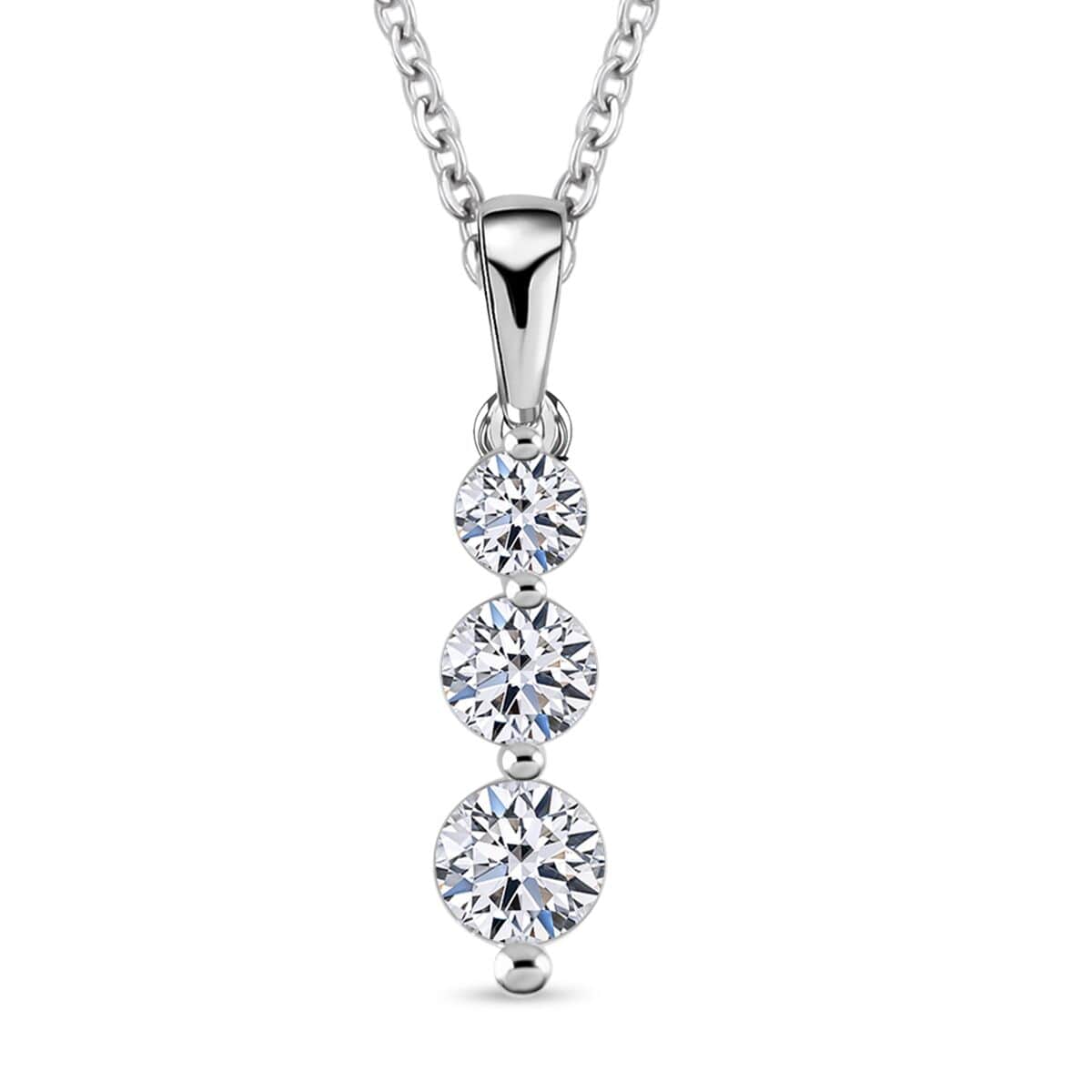 Luxuriant Lab Grown Diamond G SI 0.50 ctw Pendant in Sterling Silver image number 0