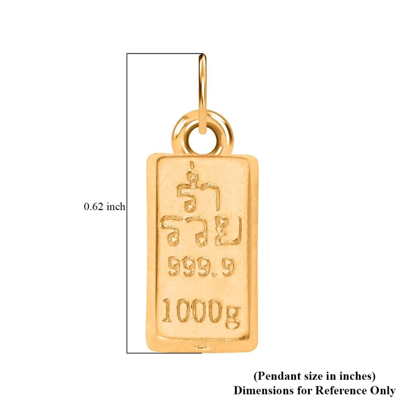 Bar Pendant in 24K Yellow Gold