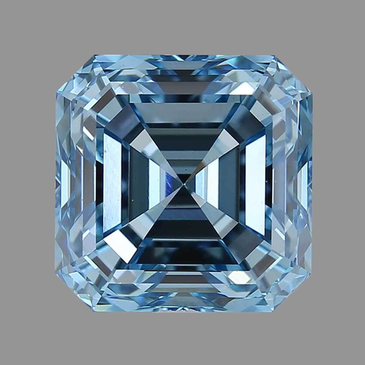 IGI Certified Luxuriant Lab Grown Blue Diamond (Asscher) (VS2) 1.00 ctw image number 1