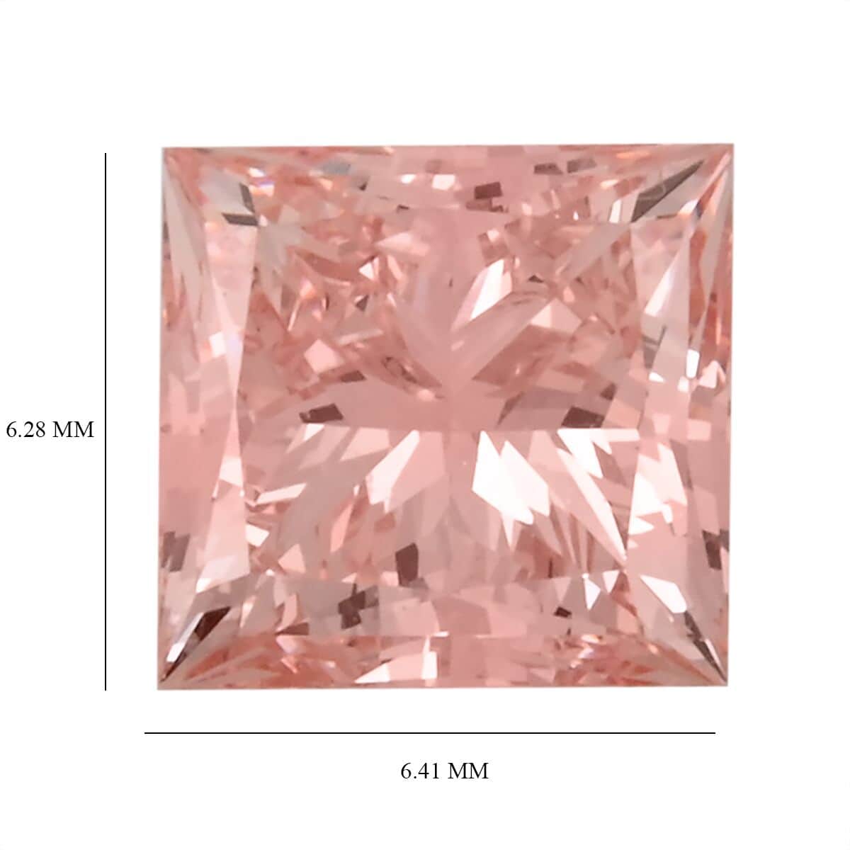 Doorbuster IGI Certified Luxuriant Lab Grown Pink Diamond (Princess) (VS2) 1.50 ctw image number 3