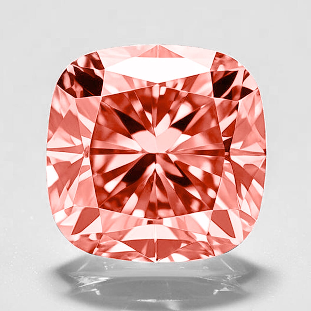 IGI Certified Luxuriant Lab Grown Pink Diamond (Cushion Square) (VS2) 1.50 ctw image number 1