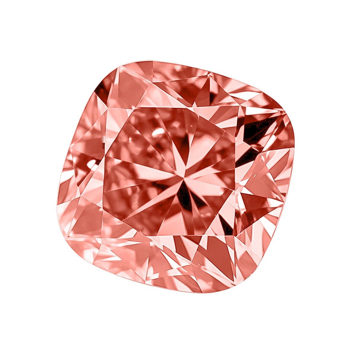 IGI Certified Luxuriant Lab Grown Pink Diamond (Cushion Square) (VS2) 1.50 ctw image number 2