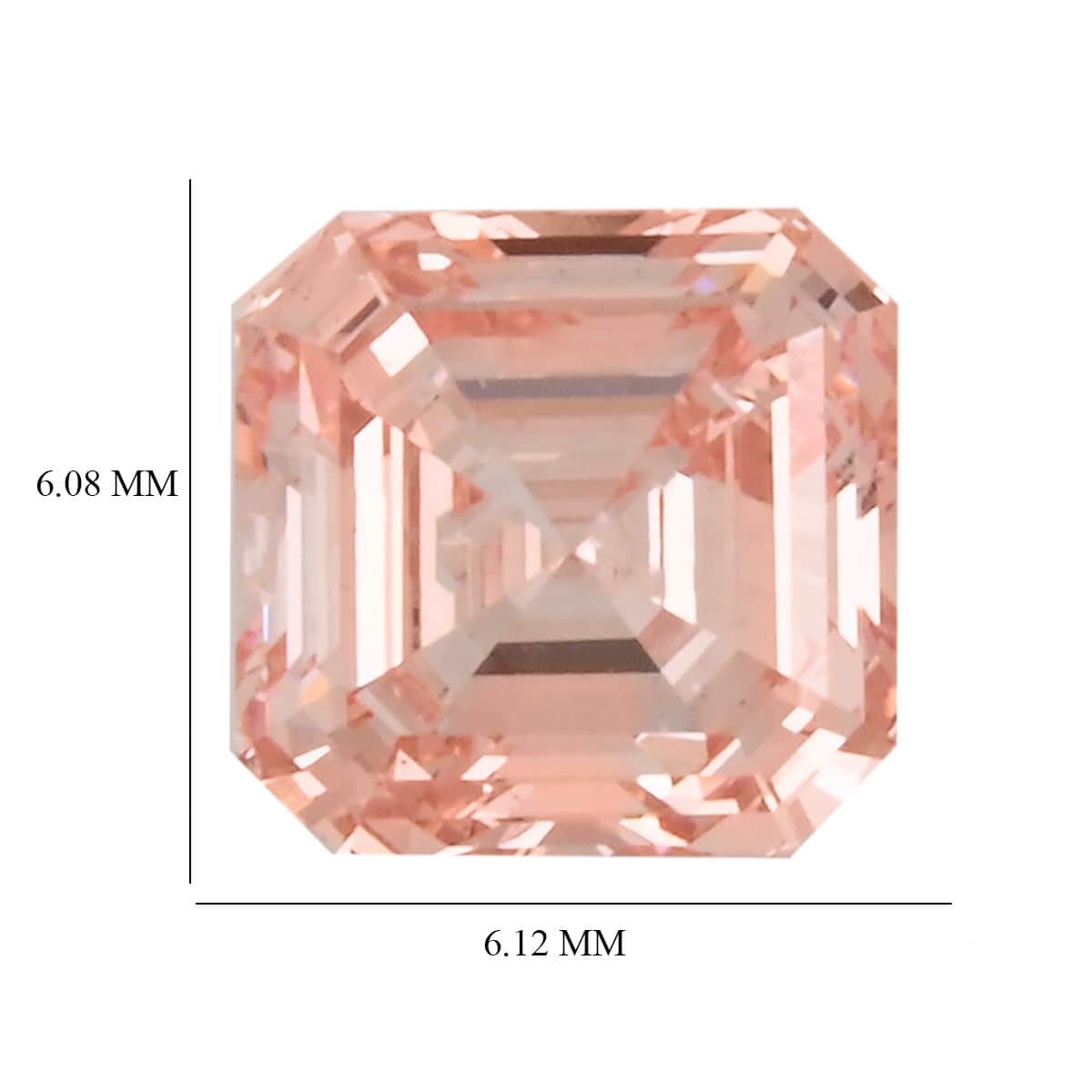 IGI Certified Luxuriant Lab Grown Pink Diamond (Asscher) (VS2) 1.50 ctw image number 3