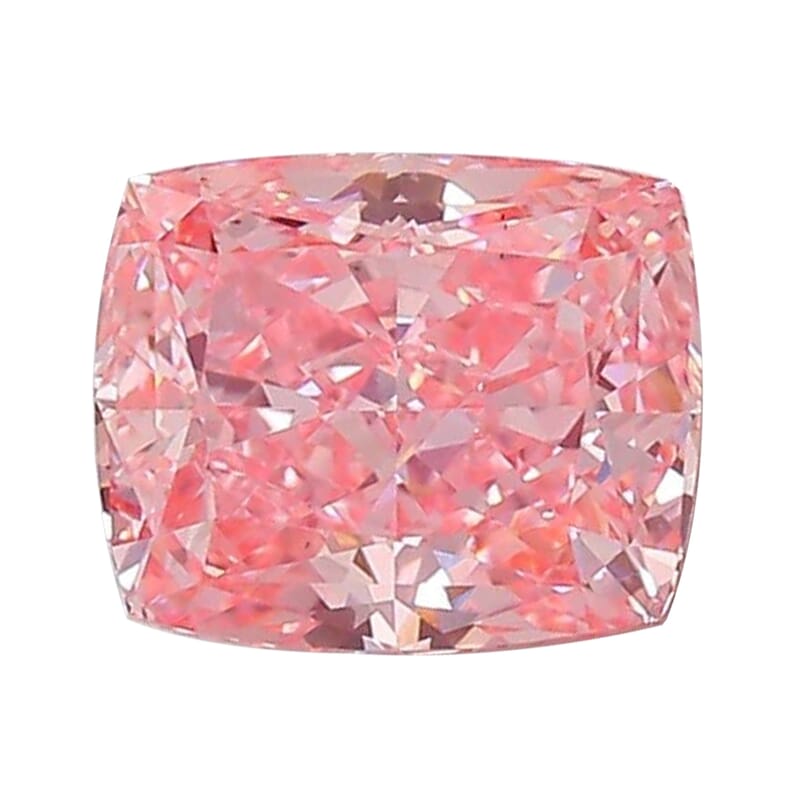 IGI Certified Luxuriant Lab Grown Pink Diamond (Cushion Square) (VS2) 2.00 ctw