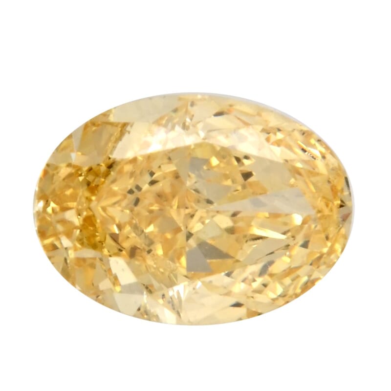 IGI Certified Luxuriant Lab Grown Yellow Diamond (Oval) (VS2) 1.00 ctw