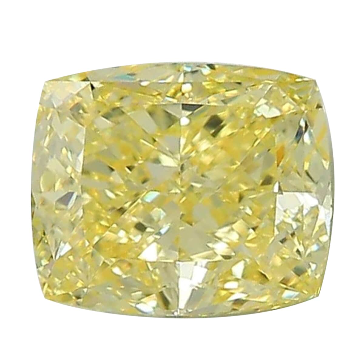 IGI Certified Luxuriant Lab Grown Yellow Diamond (Cushion Square) (VS2) 1.50 ctw image number 0