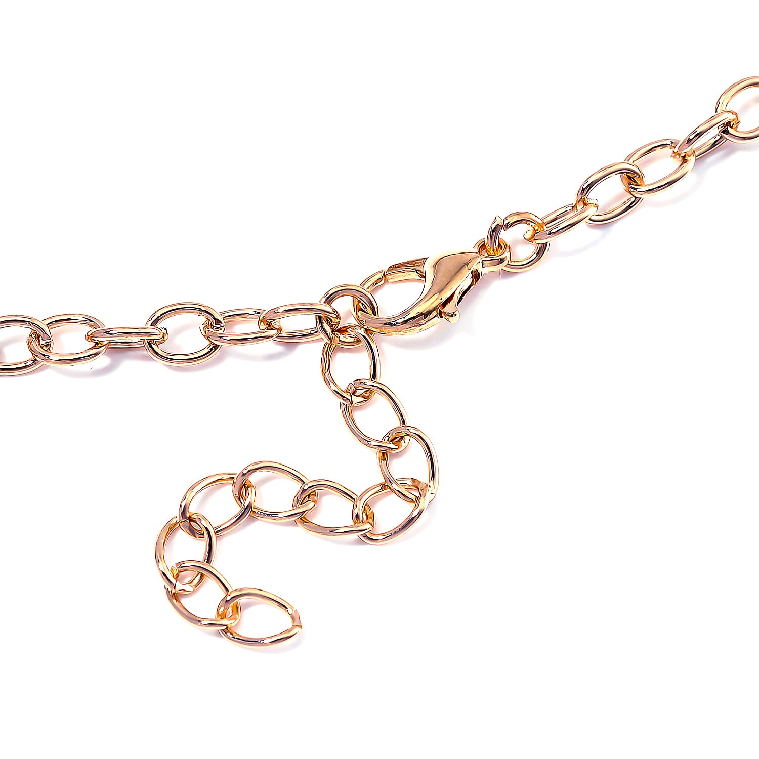 Constituted Brown Howlite and White Austrian Crystal 190.00 ctw Necklace in Goldtone 18-20 Inches