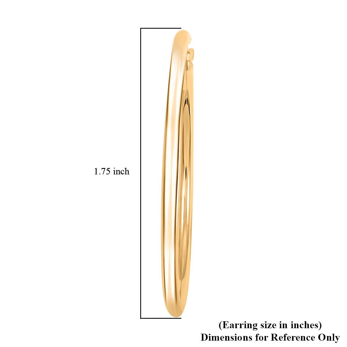 40x3mm Hoop Earrings in 14K Yellow Gold 2.60 Grams image number 4