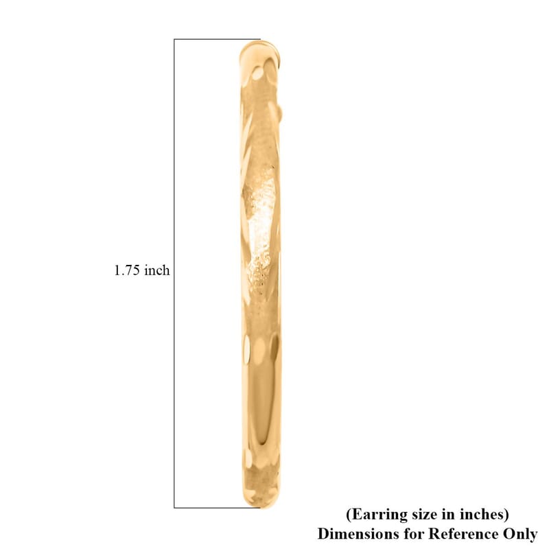 37.7x3mm Hoop Earrings in 14K Yellow Gold 2.70 Grams