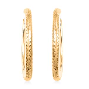 39.5x4mm Hoop Earrings in 14K Yellow Gold 3.30 Grams