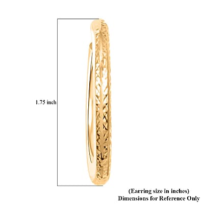 39.5x4mm Hoop Earrings in 14K Yellow Gold 3.30 Grams