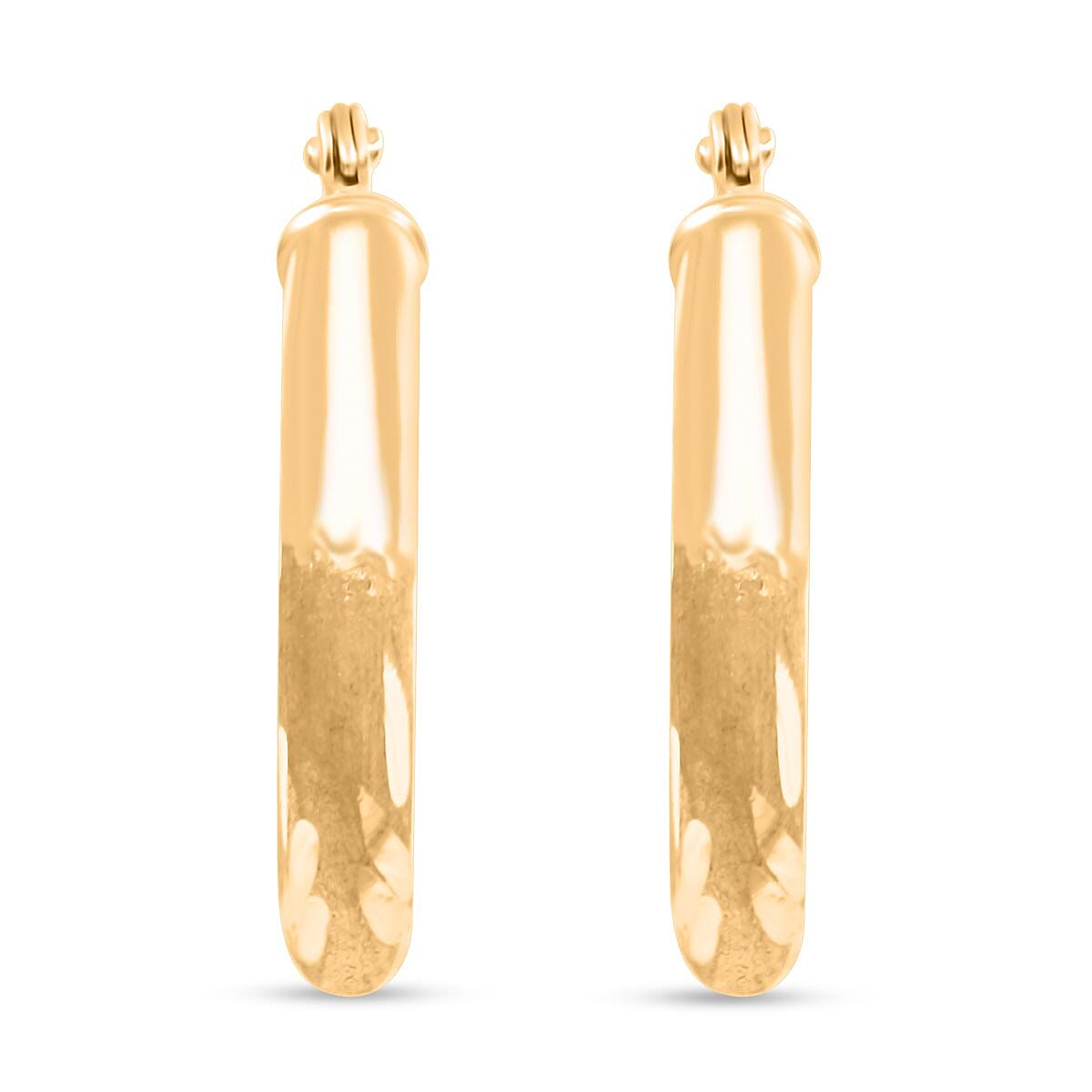 14K Yellow Gold 18.9x2.9mm Hoop Earrings 1.20 Grams