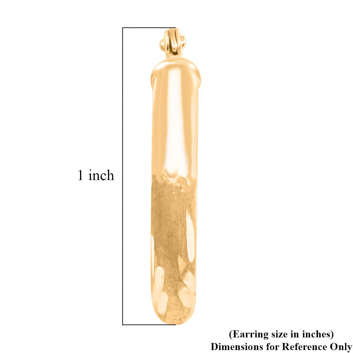 14K Yellow Gold 18.9x2.9mm Hoop Earrings 1.20 Grams