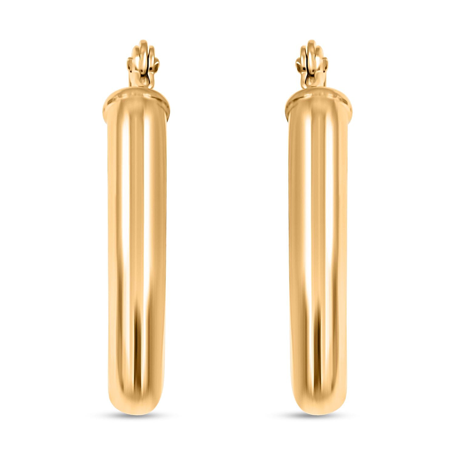 14K Yellow Gold 18.8x2.9mm Hoop Earrings 1.30 Grams
