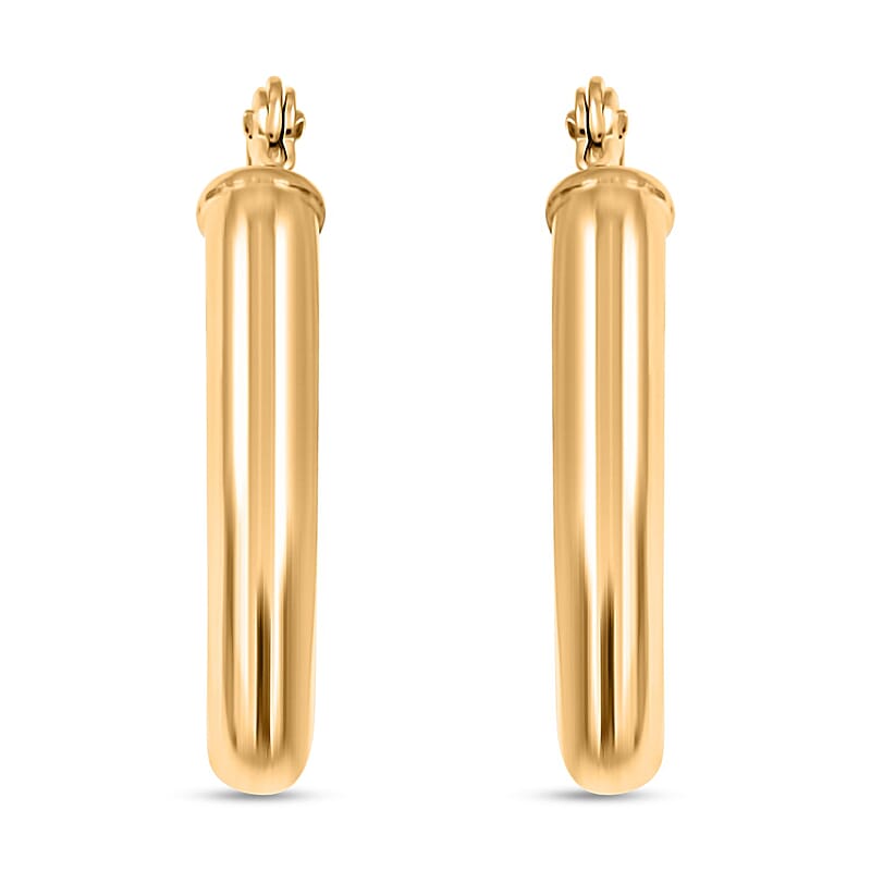 14K Yellow Gold 18.8x2.9mm Hoop Earrings 1.30 Grams