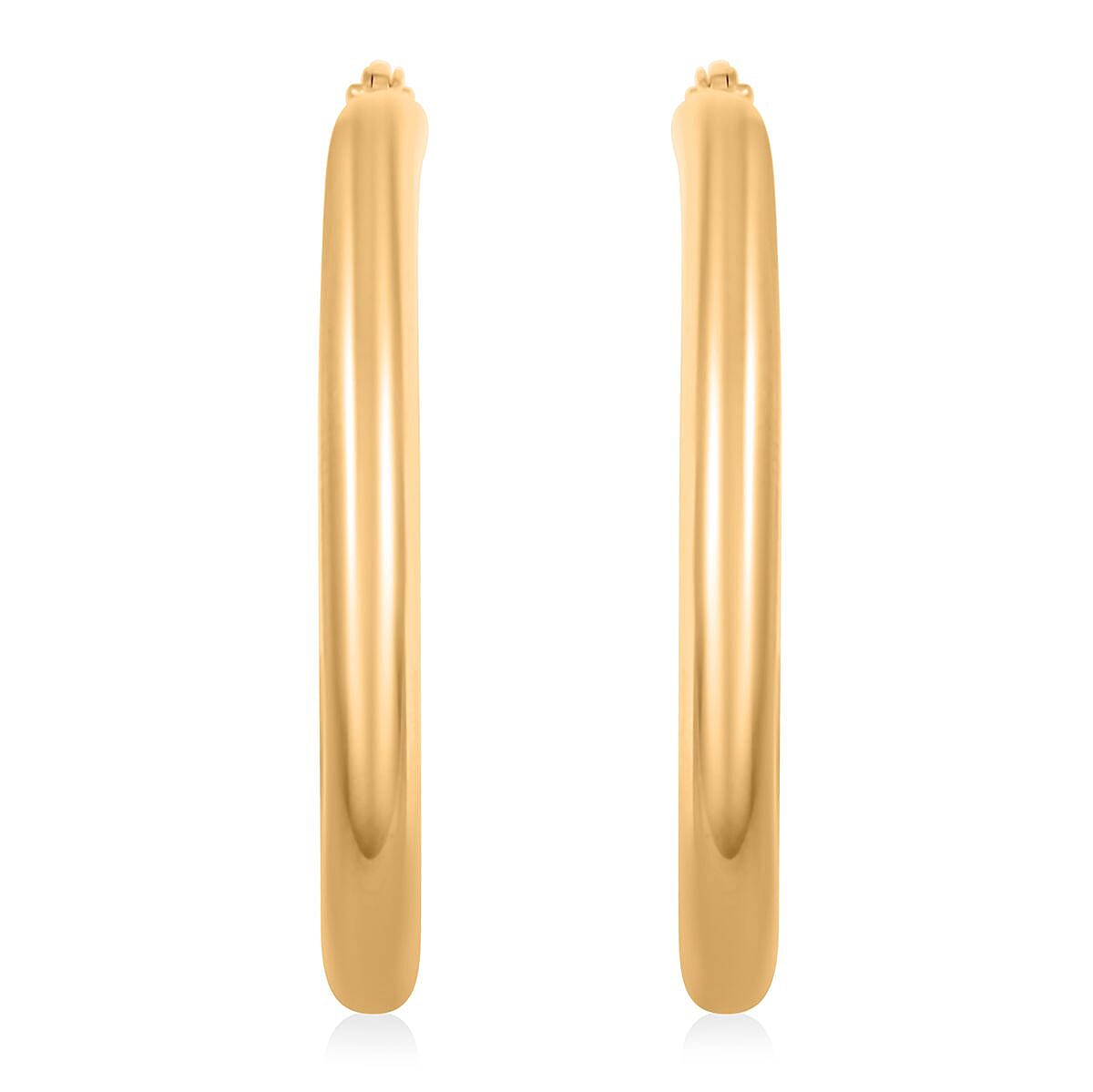 14K Yellow Gold 30.4x2.9mm Hoop Earrings 2.60 Grams