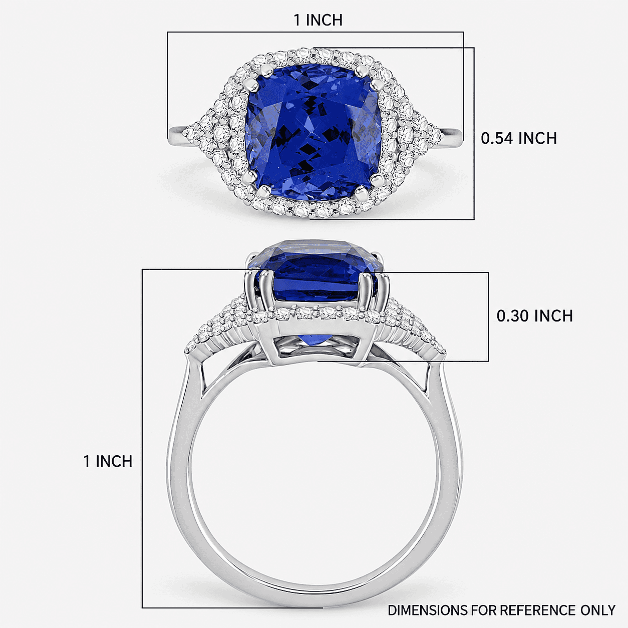 Certified & Appraised Rhapsody 950 Platinum AAAA Tanzanite, Diamond (E-F, VS) (0.60 cts) Ring (Size 5.0) (8.15 g) 6.00 ctw