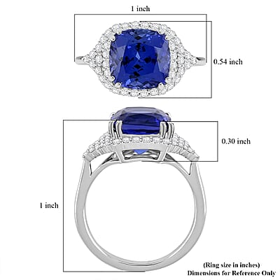 Certified & Appraised Rhapsody AAAA Tanzanite and E-F VS Diamond 6.00 ctw Ring in 950 Platinum (Size 7.0) 8.15 Grams