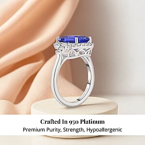 Certified & Appraised Rhapsody AAAA Tanzanite and E-F VS Diamond 4.00 ctw Ring in 950 Platinum (Size 10.0) 7.20 Grams