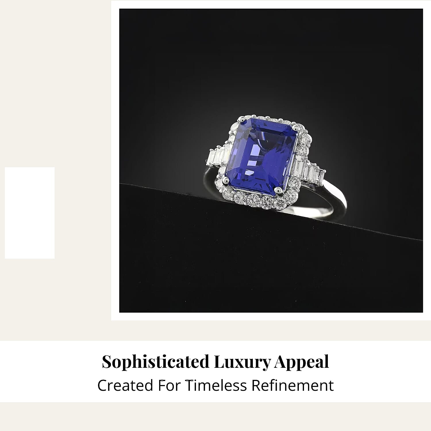 Certified & Appraised Rhapsody AAAA Tanzanite and E-F VS Diamond 4.00 ctw Ring in 950 Platinum (Size 10.0) 7.20 Grams