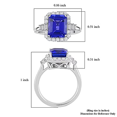Certified & Appraised Rhapsody AAAA Tanzanite and E-F VS Diamond 4.00 ctw Ring in 950 Platinum (Size 10.0) 7.20 Grams
