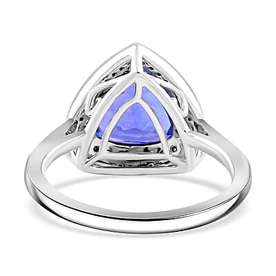 Certified & Appraised Rhapsody AAAA Tanzanite and E-F VS Diamond 3.50 ctw Ring in 950 Platinum (Size 10.0) 6.80 Grams