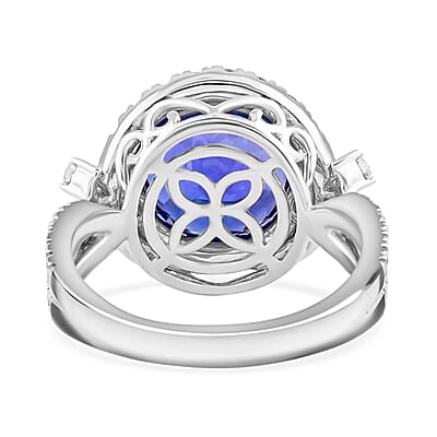 Fujimori Vault Collection Rhapsody AAAA Tanzanite, Diamond Ring in 950 Platinum 7.10 ctw (Size 10.0)