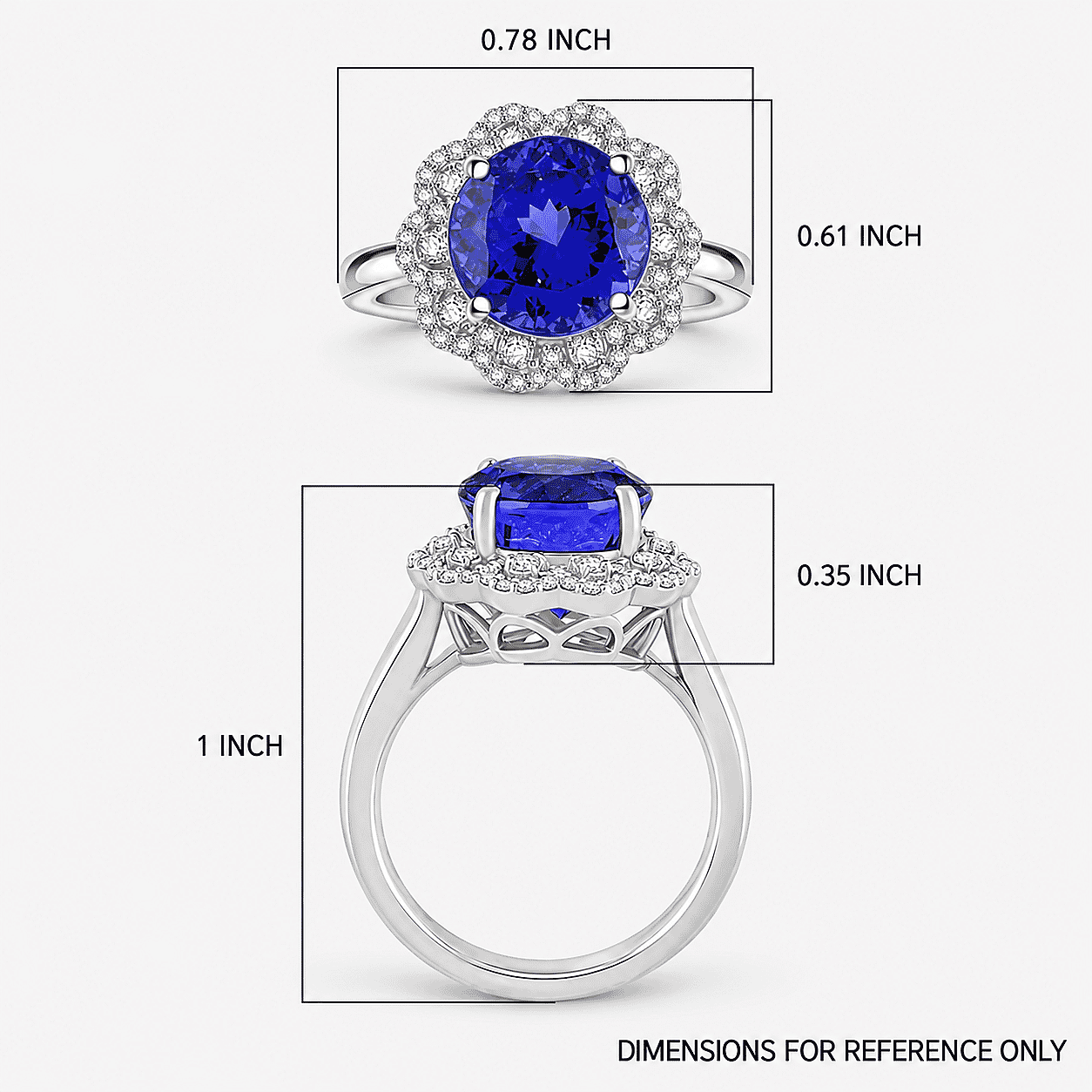 Certified and Appraised Rhapsody AAAA Tanzanite and E-F VS Diamond 4.35 ctw Ring in 950 Platinum (Size 10.0) 8.35 Grams